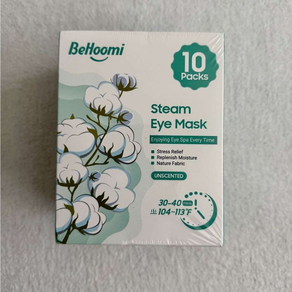 Unscented Steam Eye Mask 10 Pack Heated Relaxation